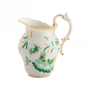 Ginori Oro Di Doccia Green Coffee Milk Jug - 8 oz.